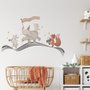 Cute Animals Singing on the Music Notes Wall Decal Sticker