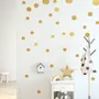Gold Polka Dots Wall Decal Sticker