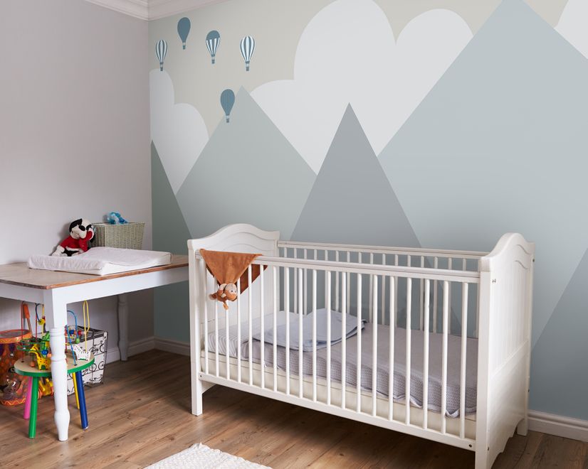 Cartoon Mountainscape Wallpaper Mural