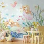 Kids The Little Mermaid in the Underwater Wallpaper Mural