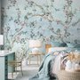 Watercolor Chinoiserie Floral Peony Blossom Wallpaper Mural