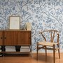Fototapete Monochrome Botanische Pflanzen im Chinoiserie-Stil