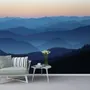 Mountain Silhouette at Sunset Wallpaper Mural