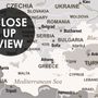 White Political Map Wallpaper Mural