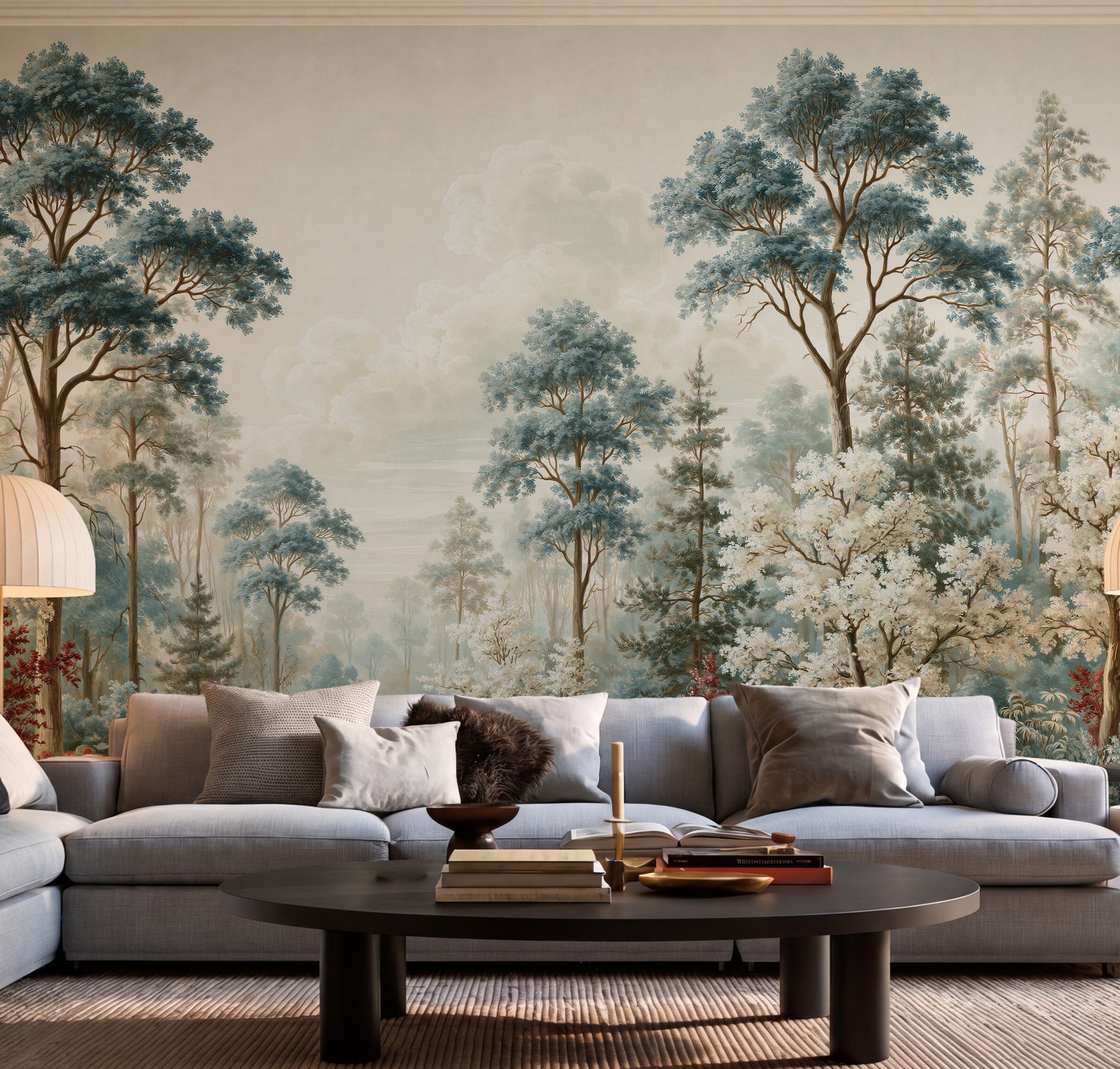 Vintage Fairytale Forest Wall Mural - Peel and Stick