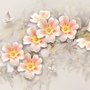 Fototapete mit Rosa Blume und Weißem Schmetterling