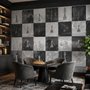 Monochrome Medieval Chessboard Historical Wallpaper Mural