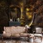 Buddhist Art Gold Style 3D Look Buddha Wallpaper Mural