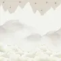 Papier peint panoramique des enfants avec montagne et nuages