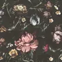 Dutch Flower Peony with Tulips Dark Floral Wallpaper Mural