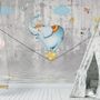 Fototapete mit Cartoon-Elefant auf dem Ball