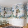 Art Painting Colorful Landscape with Heron Birds Wallpaper Mural
