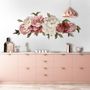 Soft Red Peony Floral Wall Decal Sticker