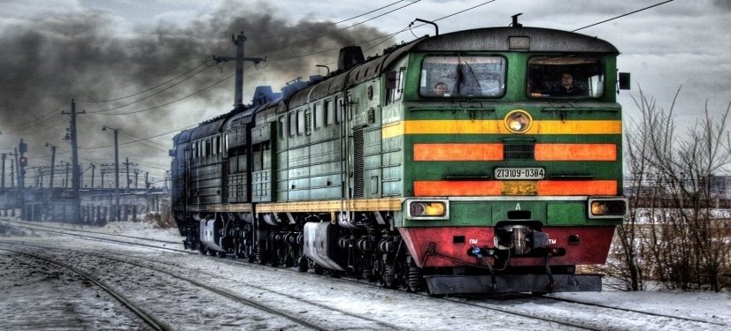 Vintage Eisenbahn Fototapete