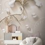 3D Look Florals with Pearls Lux Flowers Wallpaper Mural