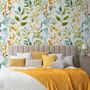Colorful Watercolor Leaf & Plants Wallpaper Mural