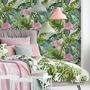 Flamingo Tropical Pattern Walllpaper Wallpaper Mural