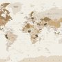 Papier peint panoramique de la carte politique marron