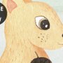 Kinderzimmer Niedliche Tiere im Wald Aquarell Fototapeten