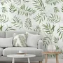 Watercolor Green Palm Leaf Pattern Wallpaper Mural