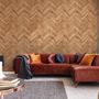 Herringbone Wood Texture Effect Wallpaper Mural