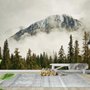 Snowy Mountain Landscape Wallpaper Mural
