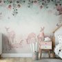 Papier peint cerfs dans le jardin floral