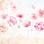 Pink Romantic Floral Wallpaper Mural