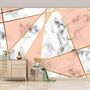 Gray Pink Marble Pattern Wallpaper Mural