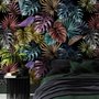 Papier peint panoramique de feuilles tropicales colorées