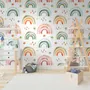 Kids Colorful Rainbow with Drops Wallpaper Mural