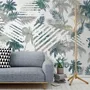 Vintage Tropical Leaf Pattern Wallpaper Mural