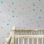 Pink Blue Colorful Doodle Polka Dots Wall Decal Sticker