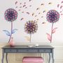 Watercolor Colorful Dahlia Florals Wall Decal Sticker
