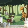 Fototapete Cartoon-Tiere im Wald