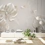3D geprägter Look Magnolia Blumen Fototapete Kunst