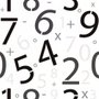 Papier peint panoramique des nombres de mathématiques