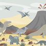 Papier peint dinosaures doux pour enfants