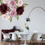 Watercolor Red Pink Peony Floral Wall Decal Sticker