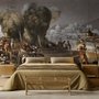 Medieval Lake Landscape with Boats Wallpaper Mural