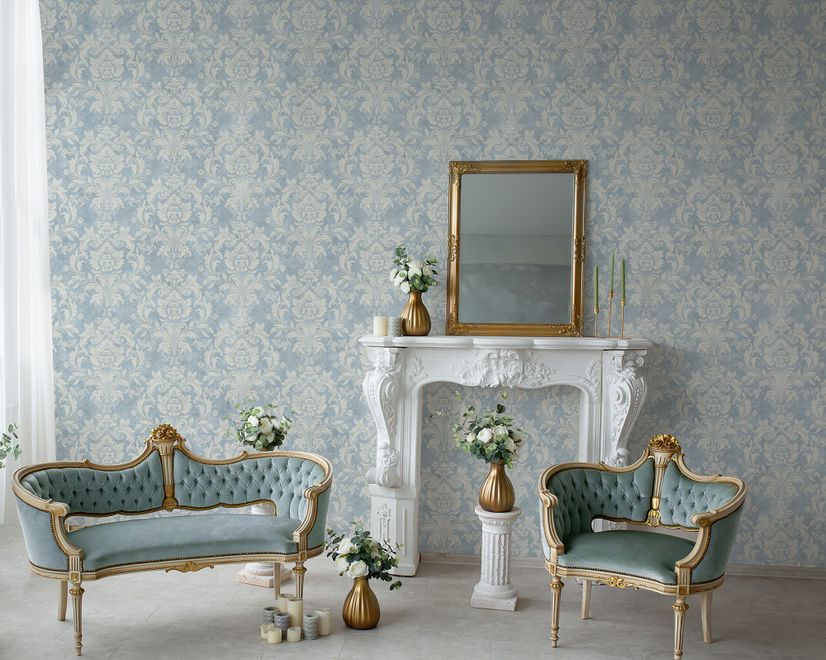 Vintage Damask Pattern Design Wallpaper