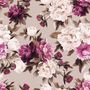Cream Pink Peony Floral Pattern Wallpaper Mural