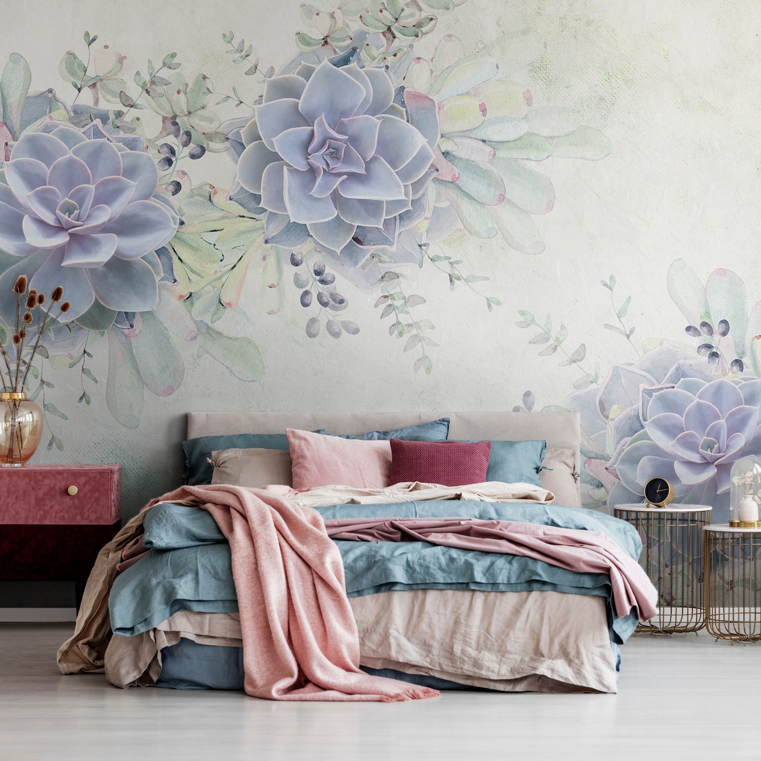 Elegant Petal Floral Wallpaper Mural - Peel and Stick