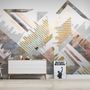 Watercolor Geometric City Wallpaper Mural