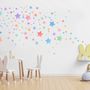 Colorful Watercolor Little Stars Wall Decal Sticker