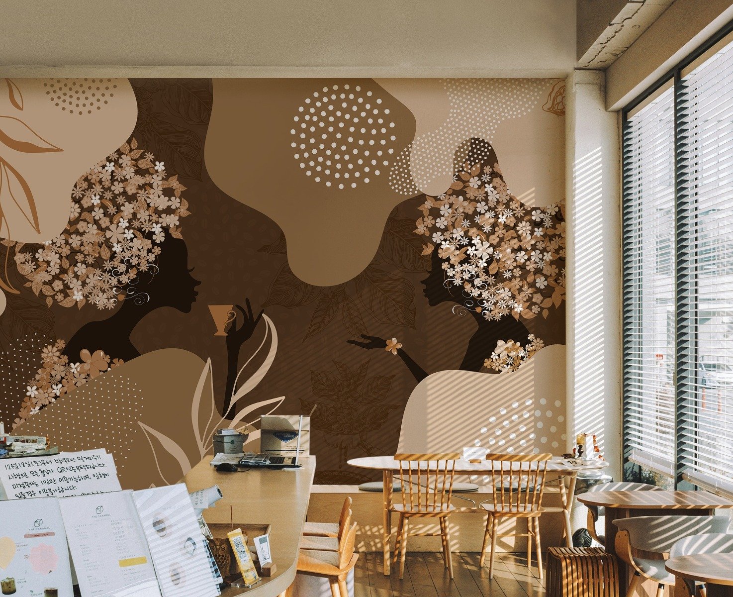 Abstract Silhouette Women Wallpaper - Peel and Stick
