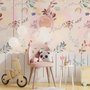Papier peint nuages mignons feuilles chambre bébé