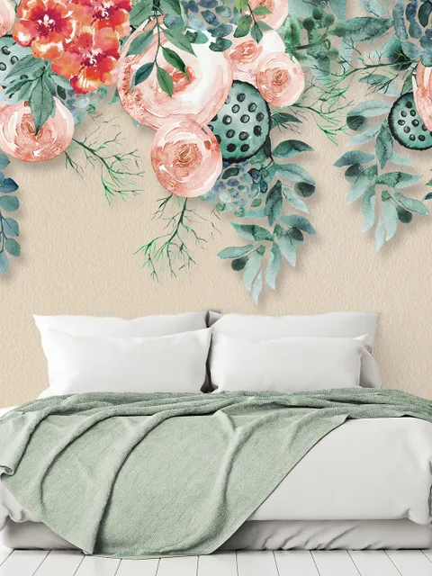 Aquarell Blumen Fototapete