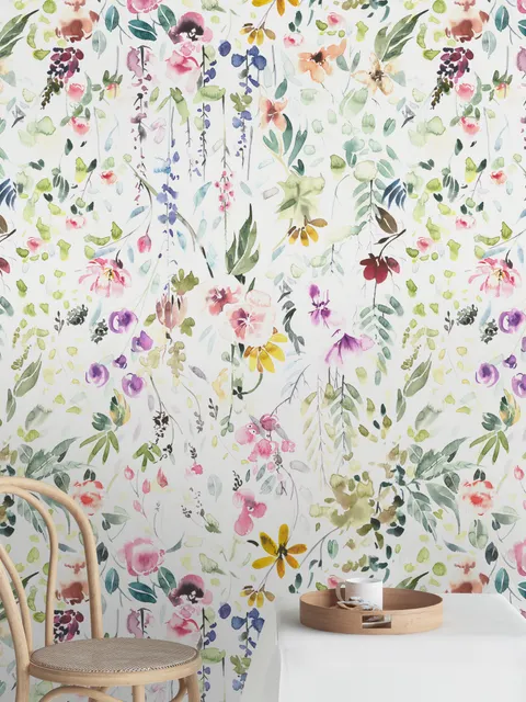 Aquarell Wildblumen Fototapete
