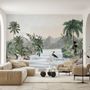 Tropical Nature Landscape with Birds Wallpaper Mural
